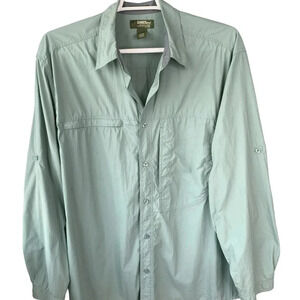 Gander Mtn. Outdoor Fishing Hiking Button Down Shirt Jacket Men Size 2XL Green